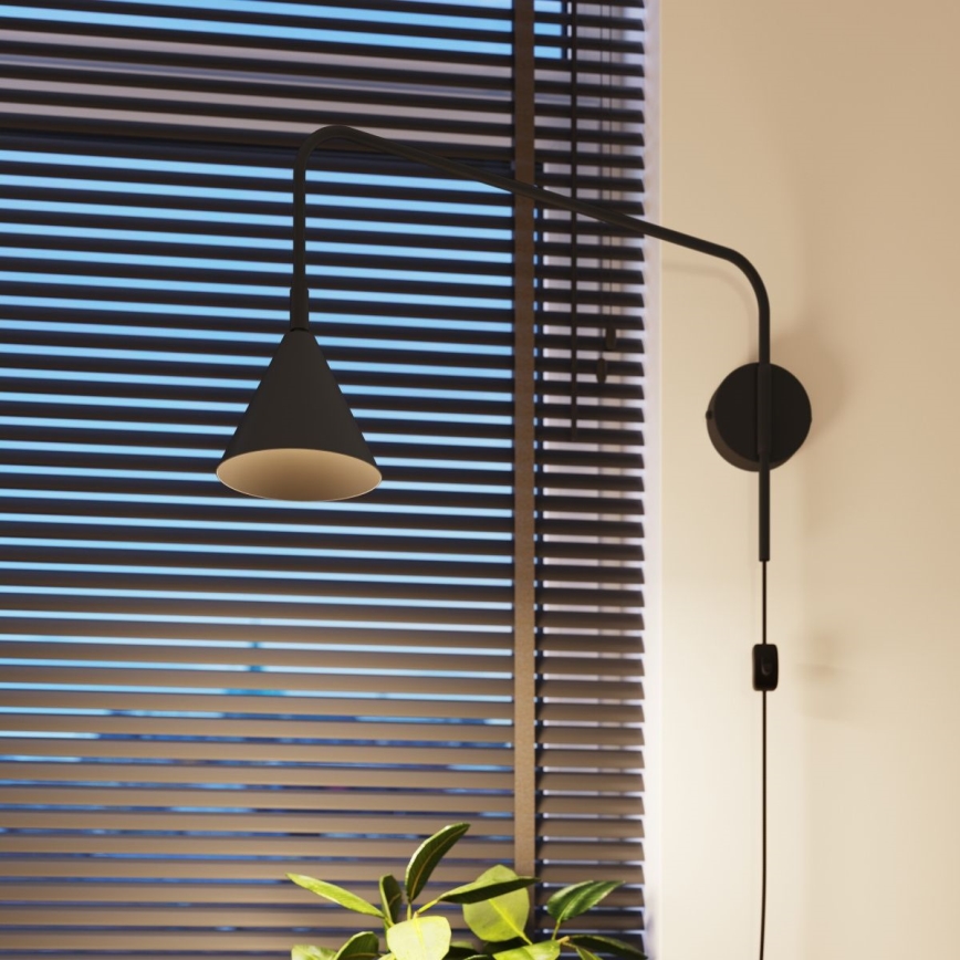 Аплик NOX 1xE14/10W/230V черен