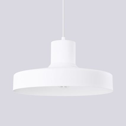 Пендел BILO 1xE27/15W/230V Ø 35 см бял
