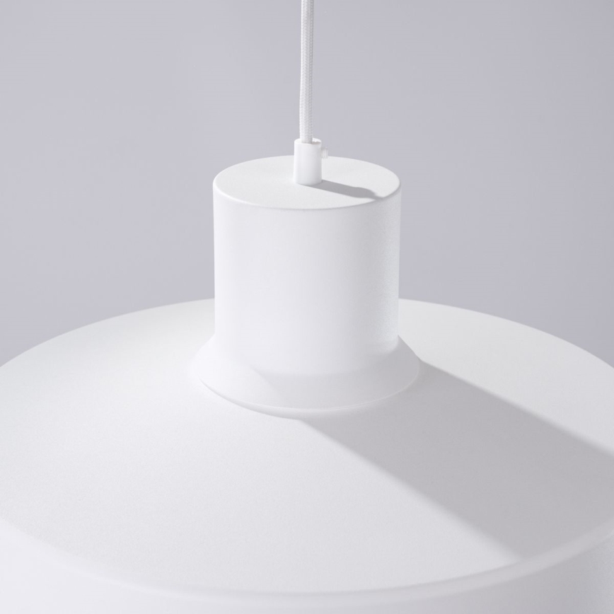 Пендел BILO 1xE27/15W/230V Ø 35 см бял