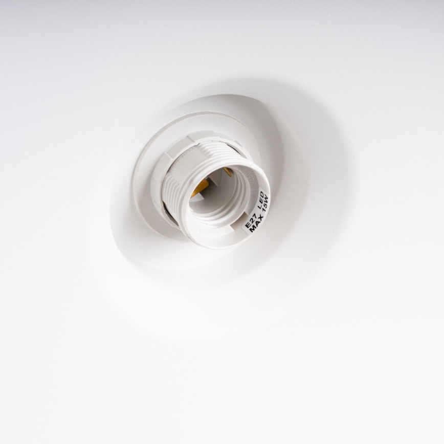 Пендел BILO 1xE27/15W/230V Ø 35 см бял