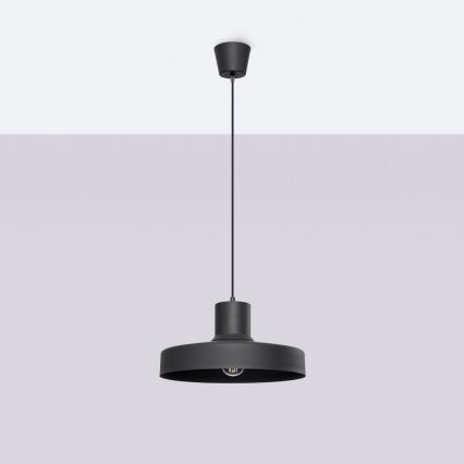 Пендел BILO 1xE27/15W/230V Ø 35 см черен