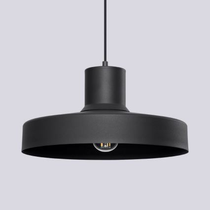 Пендел BILO 1xE27/15W/230V Ø 35 см черен