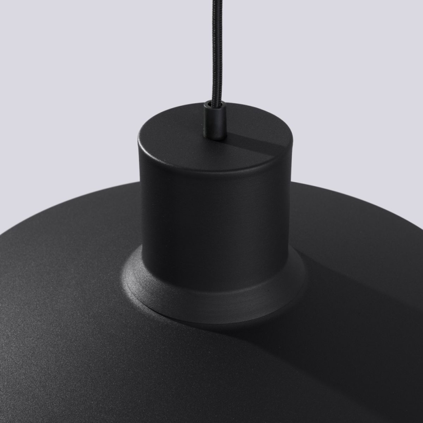 Пендел BILO 1xE27/15W/230V Ø 35 см черен