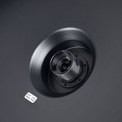 Пендел BILO 1xE27/15W/230V Ø 35 см черен