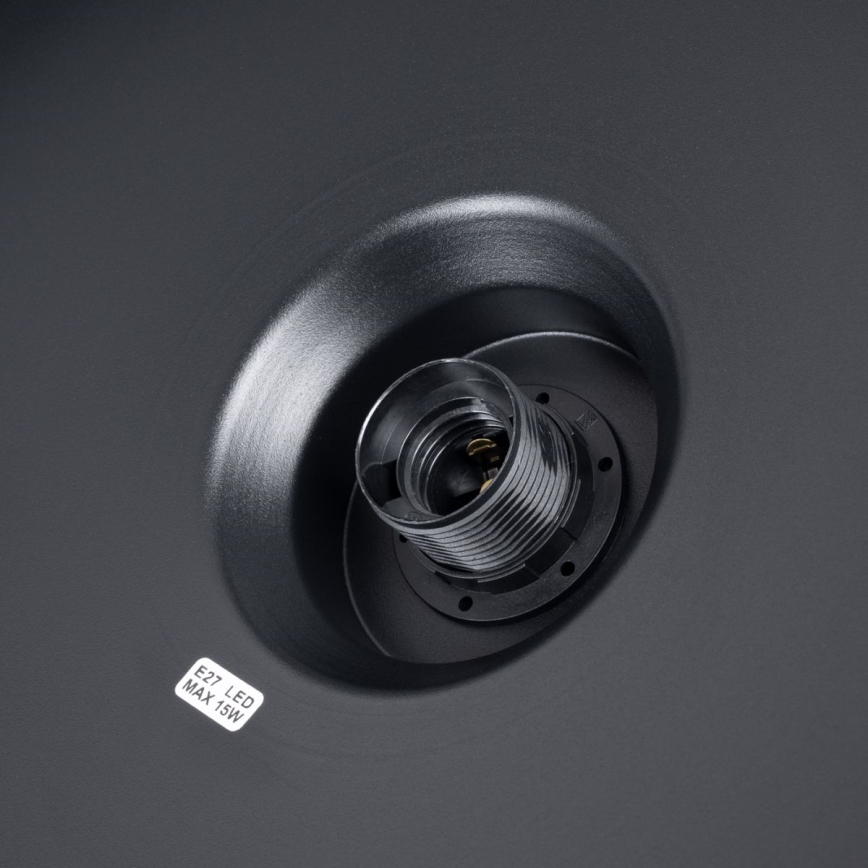 Пендел BILO 1xE27/15W/230V Ø 35 см черен