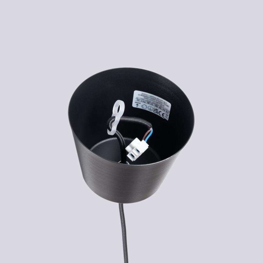Пендел BILO 1xE27/15W/230V Ø 35 см черен