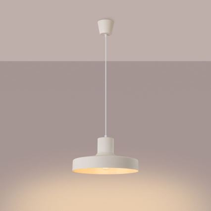 Пендел BILO 1xE27/15W/230V Ø 35 см кремав