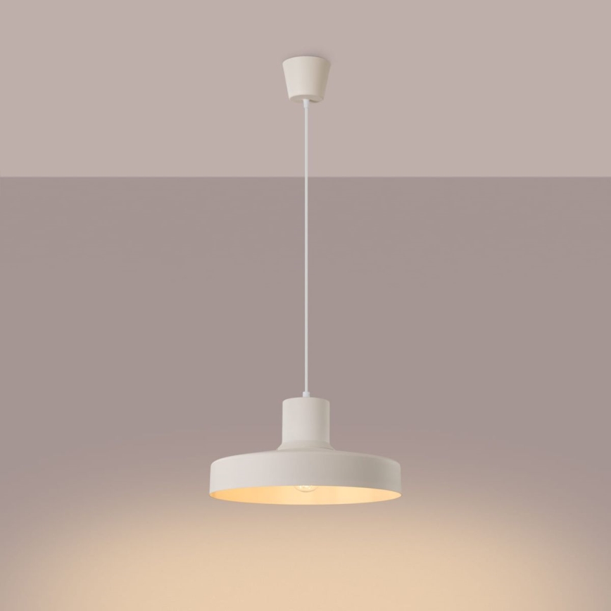 Пендел BILO 1xE27/15W/230V Ø 35 см кремав