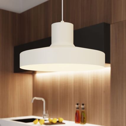 Пендел BILO 1xE27/15W/230V Ø 35 см кремав