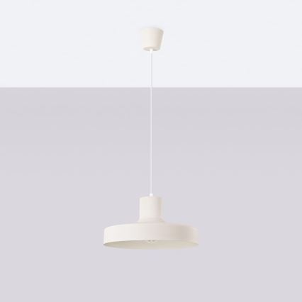 Пендел BILO 1xE27/15W/230V Ø 35 см кремав