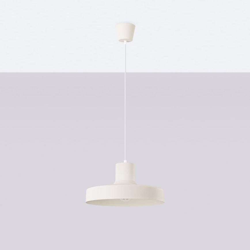 Пендел BILO 1xE27/15W/230V Ø 35 см кремав