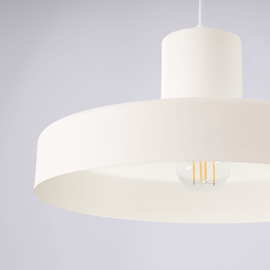 Пендел BILO 1xE27/15W/230V Ø 35 см кремав