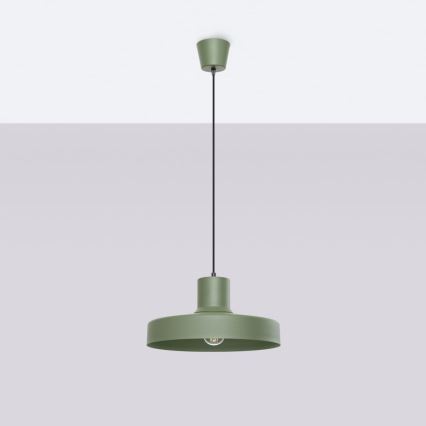 Пендел BILO 1xE27/15W/230V Ø 35 см зелен
