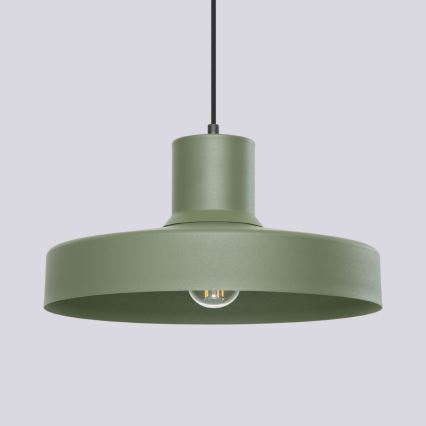 Пендел BILO 1xE27/15W/230V Ø 35 см зелен