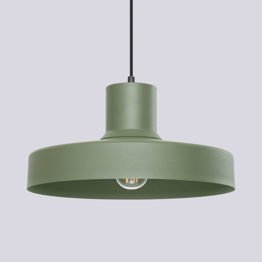 Пендел BILO 1xE27/15W/230V Ø 35 см зелен