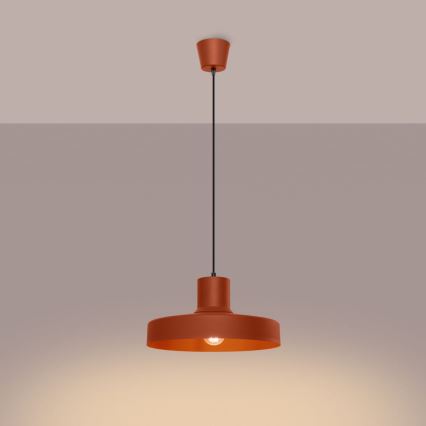 Пендел BILO 1xE27/15W/230V Ø 35 см оранжев