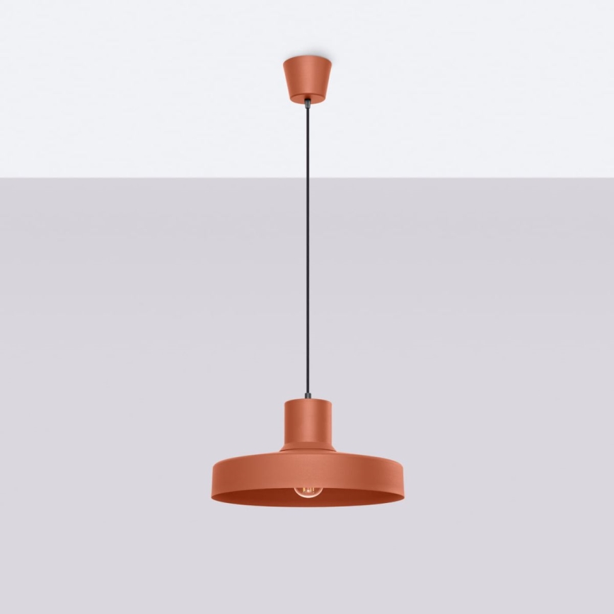 Пендел BILO 1xE27/15W/230V Ø 35 см оранжев