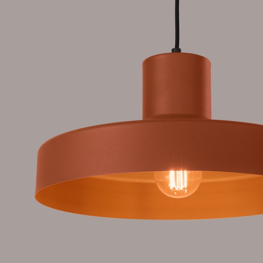 Пендел BILO 1xE27/15W/230V Ø 35 см оранжев