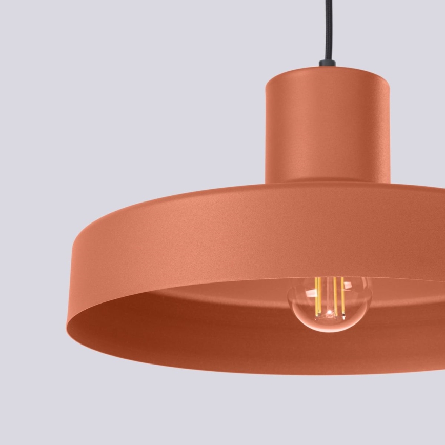 Пендел BILO 1xE27/15W/230V Ø 35 см оранжев