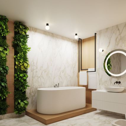 Аплик за баня HALO 1xG9/8W/230V Ø 12 см IP44 черен