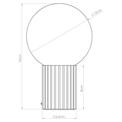 Настолна лампа HALO 1xG9/8W/230V Ø 12 см черен