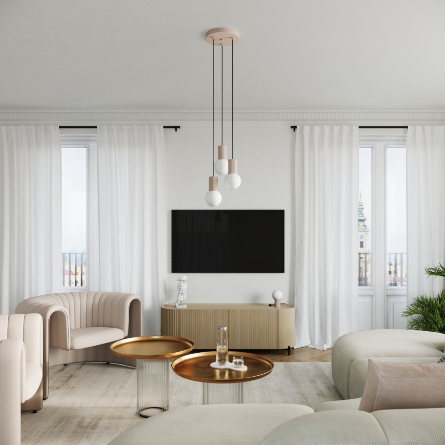 Настолна лампа HALO 1xG9/8W/230V Ø 12 см бежов