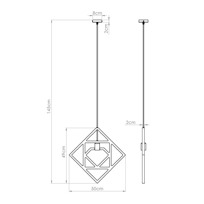 Пендел CARO 1xE27/15W/230V бук