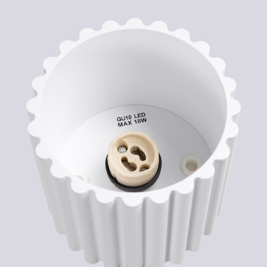 Точково осветително тяло AURA 1xGU10/10W/230V Ø 10 см бяло