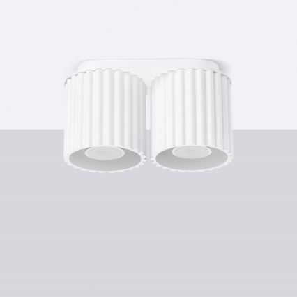 Точково осветително тяло AURA 2xGU10/10W/230V бяло