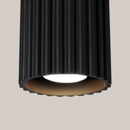 Точково осветително тяло AURA 1xGU10/10W/230V, с диаметър 10 см, черно