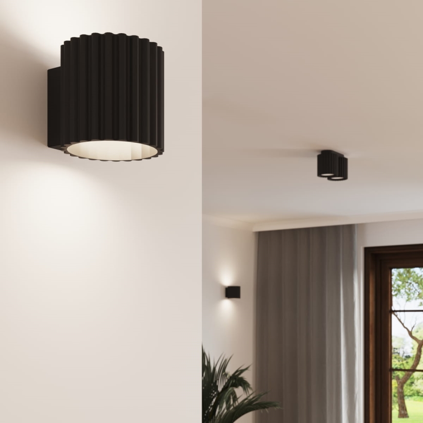 Точково осветително тяло AURA 2xGU10/10W/230V черно