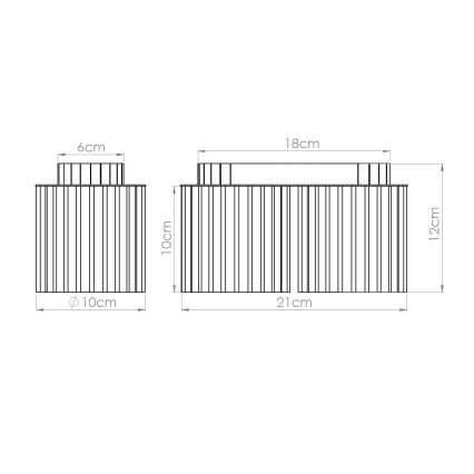 Точково осветително тяло AURA 2xGU10/10W/230V черно