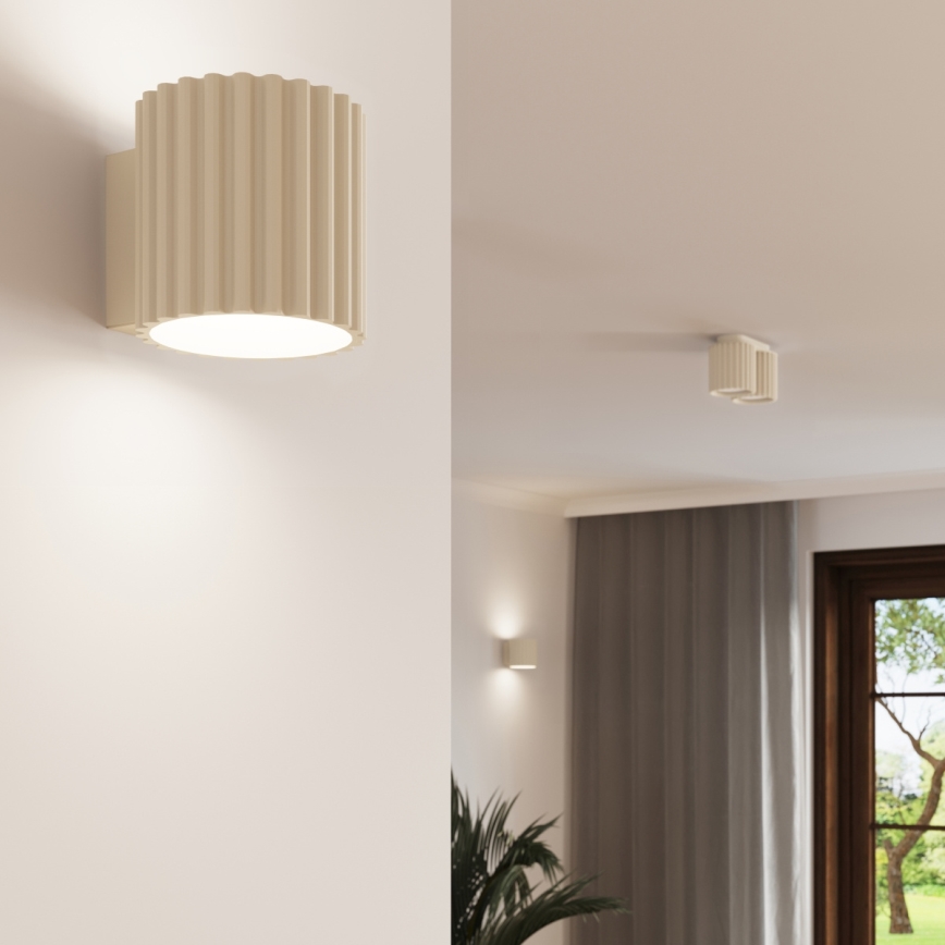 Точково осветително тяло AURA 2xGU10/10W/230V кремаво
