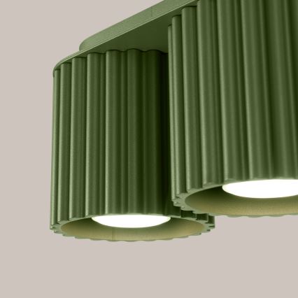 Точково осветително тяло AURA 2xGU10/10W/230V зелено