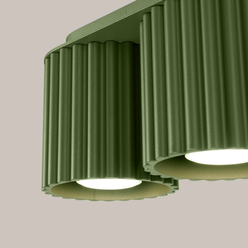 Точково осветително тяло AURA 2xGU10/10W/230V зелено