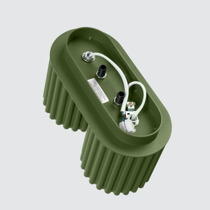 Точково осветително тяло AURA 2xGU10/10W/230V зелено