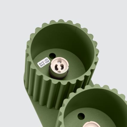 Точково осветително тяло AURA 2xGU10/10W/230V зелено