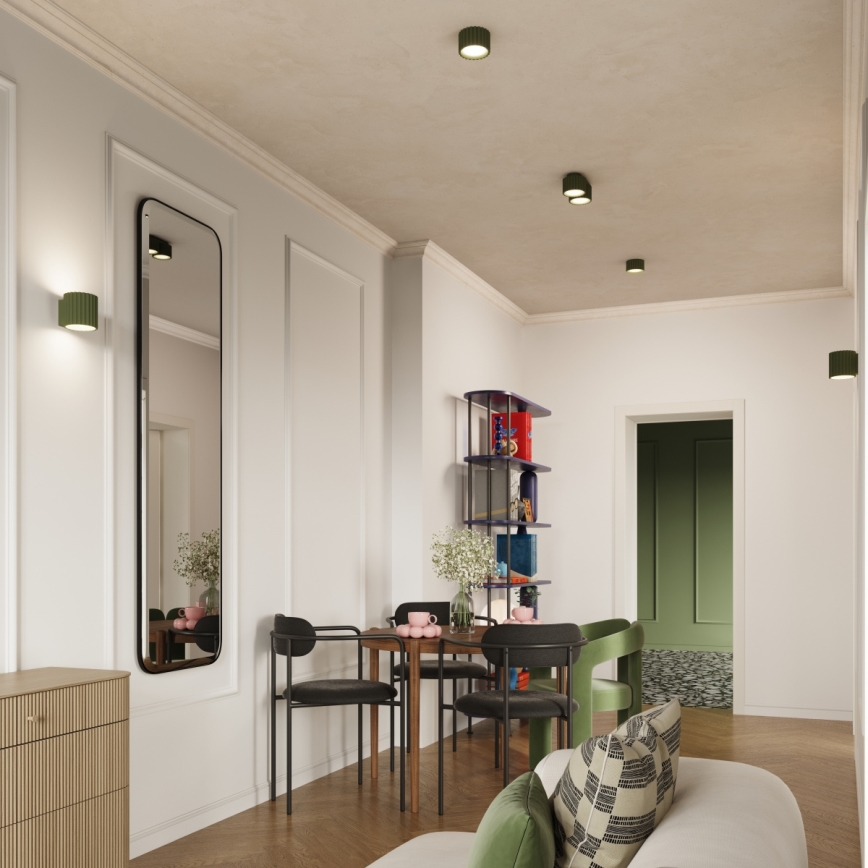 Точково осветително тяло AURA 1xGX53/10W/230V 6 cm зелено