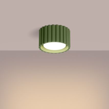 Точково осветително тяло AURA 1xGX53/10W/230V Ø 10 см, зелено