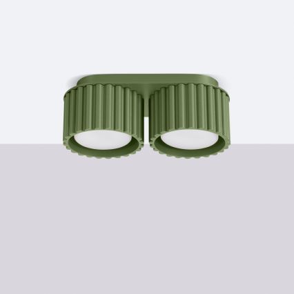 Спот осветително тяло AURA 2xGX53/10W/230V зелено