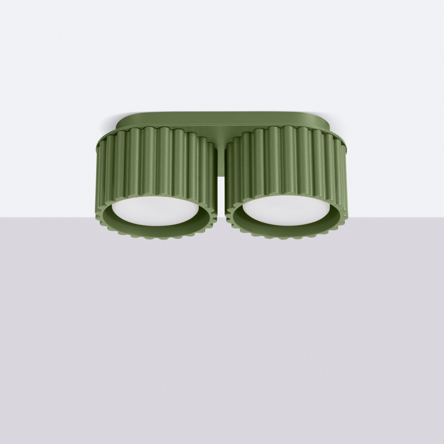 Спот осветително тяло AURA 2xGX53/10W/230V зелено