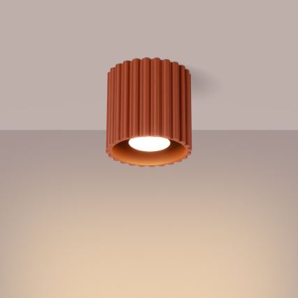 Точково осветително тяло AURA 1xGU10/10W/230V, Ø 10 см, оранжево