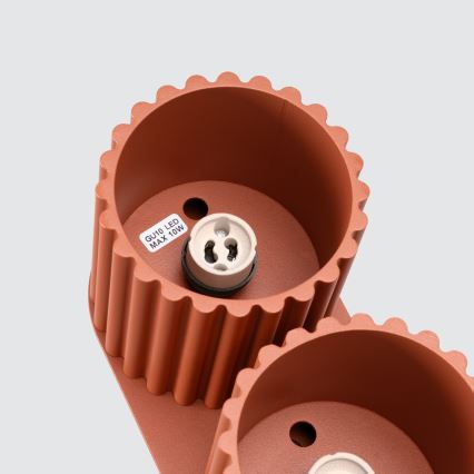 Точково осветително тяло AURA 2xGU10/10W/230V оранжево