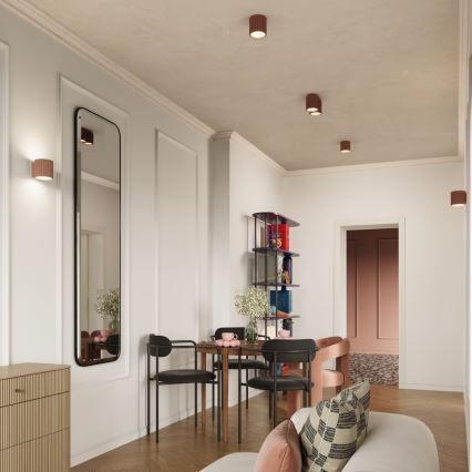 Точково осветително тяло AURA 1xGU10/10W/230V 10 cm кафяво