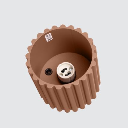 Точково осветително тяло AURA 1xGU10/10W/230V 10 cm кафяво