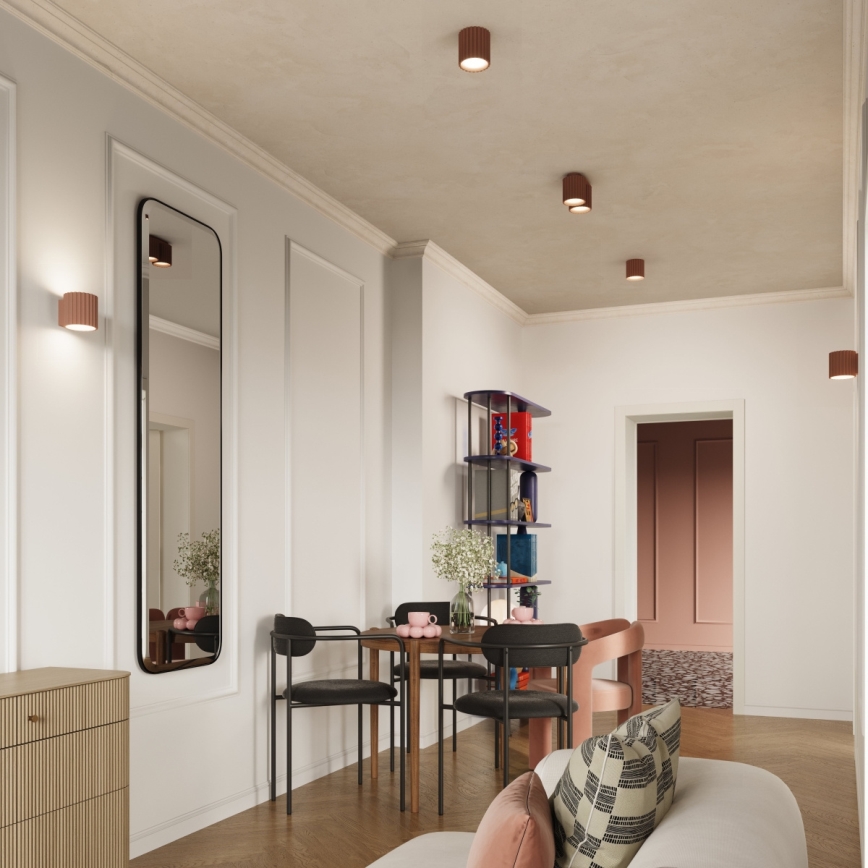 Точково осветително тяло AURA 2xGU10/10W/230V кафяво