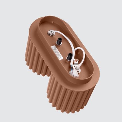 Точково осветително тяло AURA 2xGU10/10W/230V кафяво