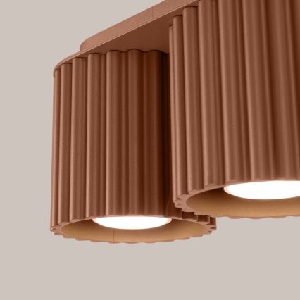 Точково осветително тяло AURA 2xGU10/10W/230V кафяво