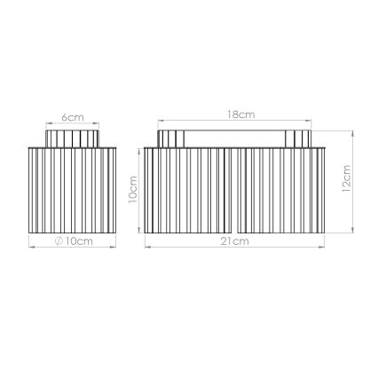 Точково осветително тяло AURA 2xGU10/10W/230V кафяво
