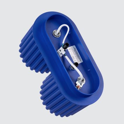 Точково осветително тяло AURA 2xGU10/10W/230V синьо